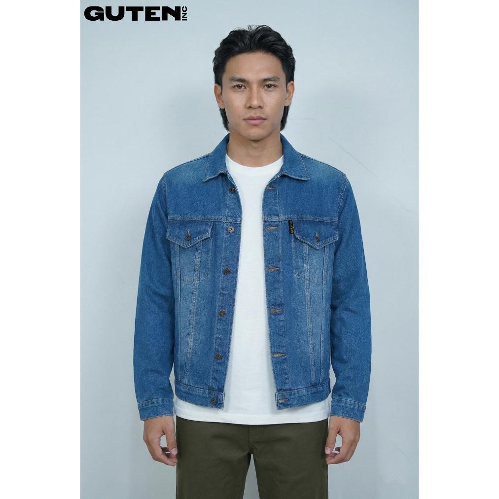 GARANSI Guteninc Jacket Denim Jeans Trucker Boxy Bullitt Blue Washed