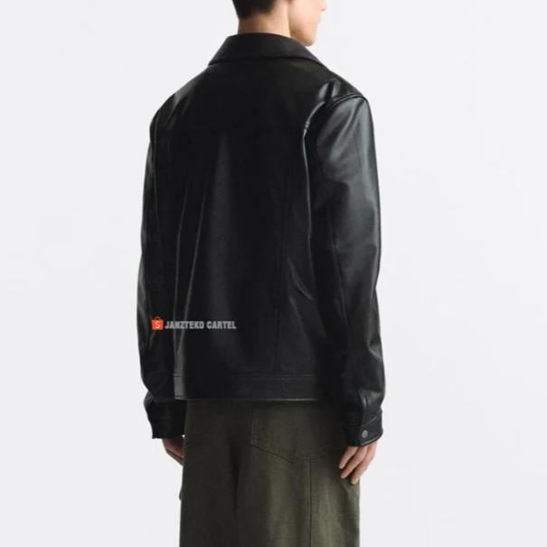 HOT DEALS JNK x DIAZ - Jaket Pria Klasik Semi Kulit Sintetis Viena Imitasi PU Leather Jacket Vintage