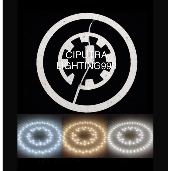 Sale Sperpart Lampu Hias Cristal Plafon Led 3 Warna + Driver Lebar 38 Cm