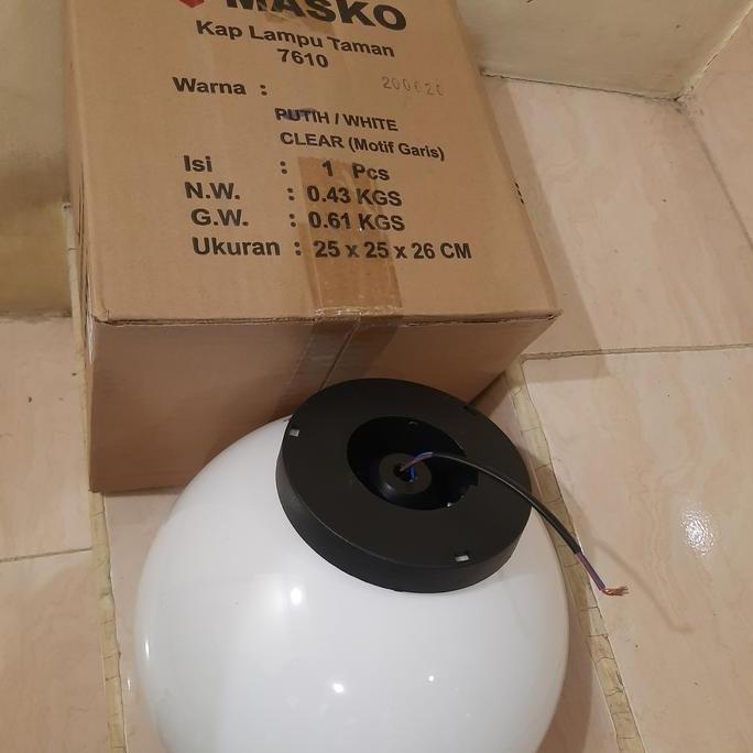 Murah Lampu Taman 10Inch Bulat Putih Susu Plastik Pvc / Lampu Taman Outdoor