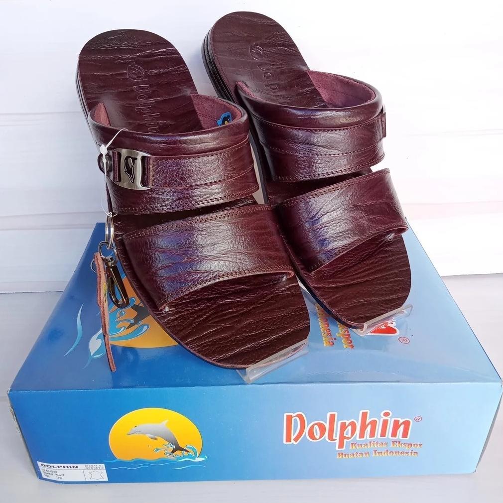 SENDAL KULIT Dolphin D.25 sandal slide kulit asli pria original / sandal kulit asli pria dolphin San
