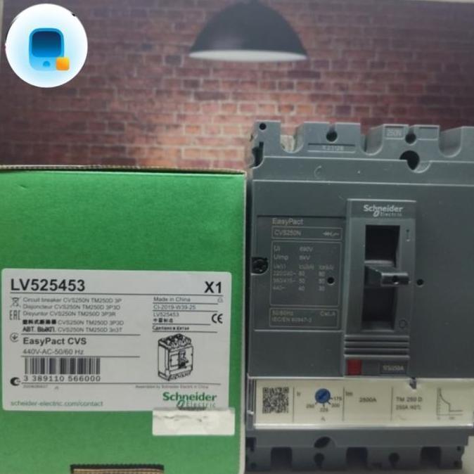 Promo MCCB Breaker CVS250N 3P 250A TM250D 3Pole CVS250N 3Phase 250A Diskon