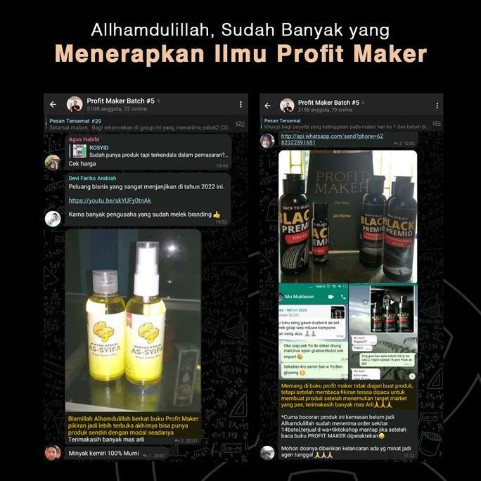 Buku Profit Maker By Arli Kurnia (Gratis Logam Mulia) - Puluhan Ide Bisnis Modal Terbatas - Ada Bimb