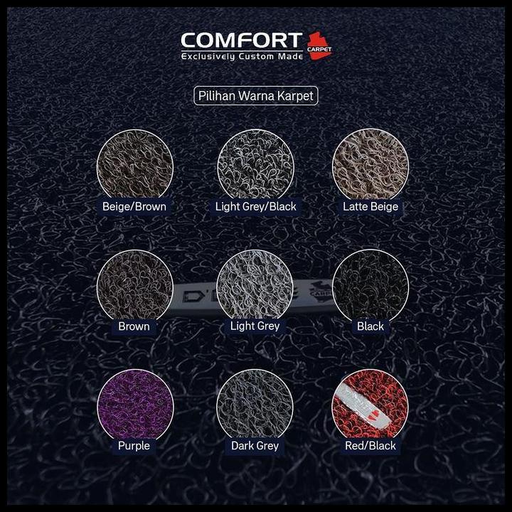 Karpet Mobil Comfort Mazda 2 Skyactiv 2013-Up 2Baris Dluxe Karpet Koil 100% Original