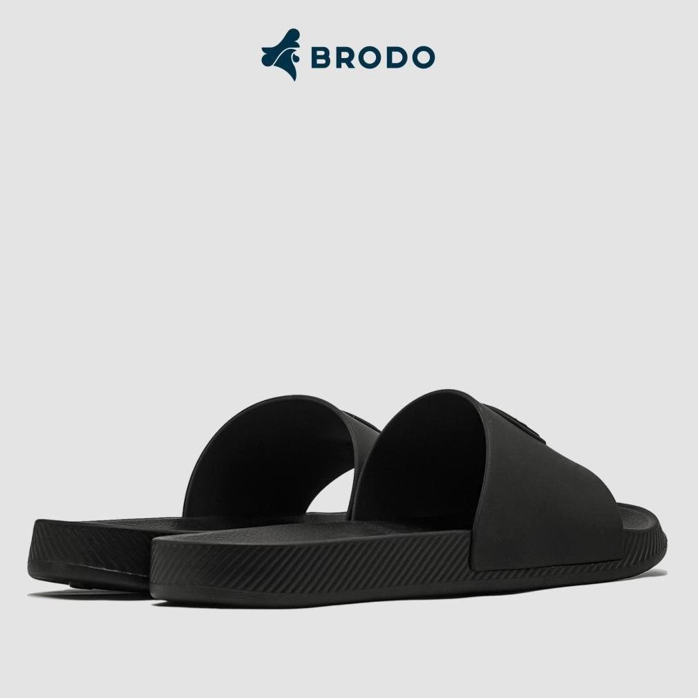 BRODO - Sandal Broslide Emblem Full Black Sandal pria