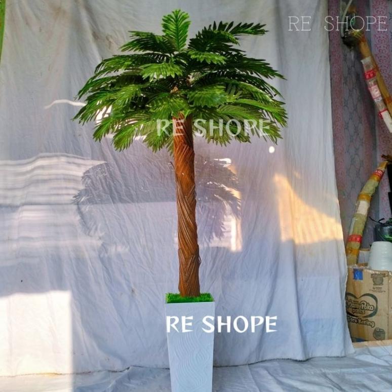 pohon palem hias plastik tinggi cm pohon kurma dekorasi artificial palem hias bunga plastik