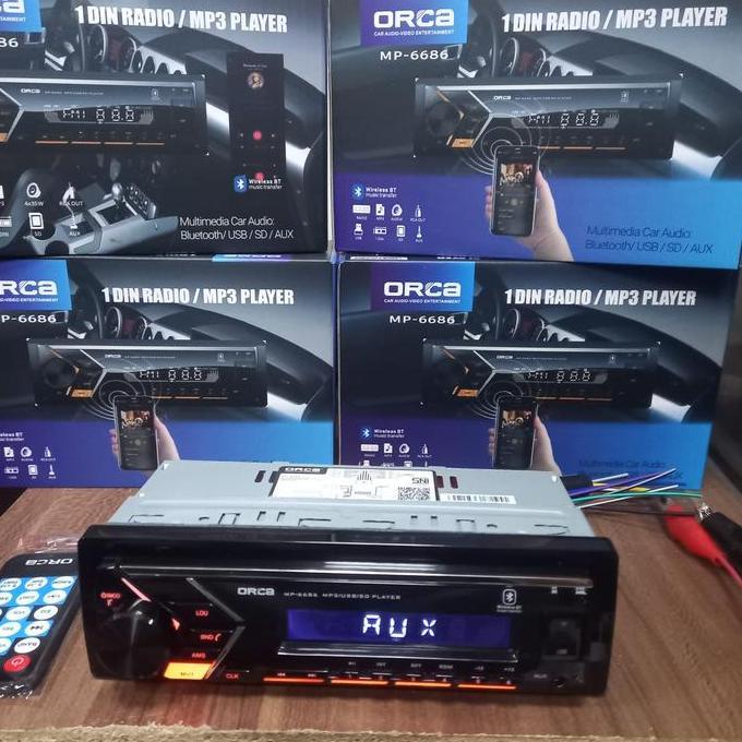 Promo Single Din Orca Mp 6686 /6250 / Tape Single Din Orca Usb Mp3 Radio
