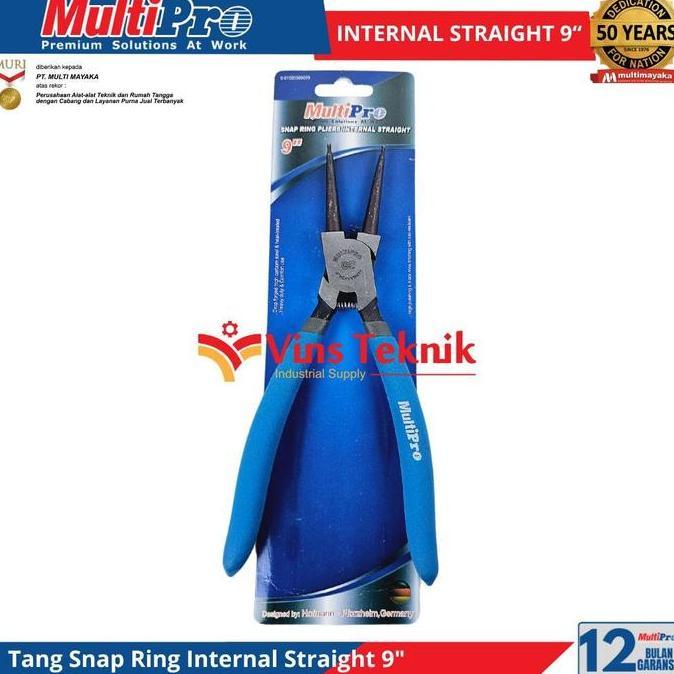 Tang Snap Ring Pliers 9" INTERNAL STRAIGHT 9 Inch MULTIPRO