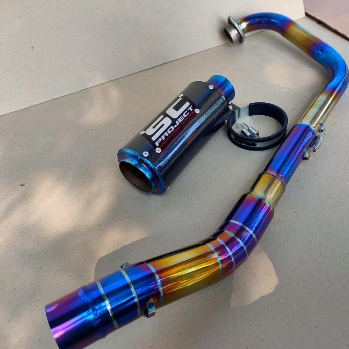 Knalpot Sc Project Bluemoon R15 V3 Cbr 150R New Gsx-R Cb 150R New Sonic Satria Fu Byson R15 V2 Xabre