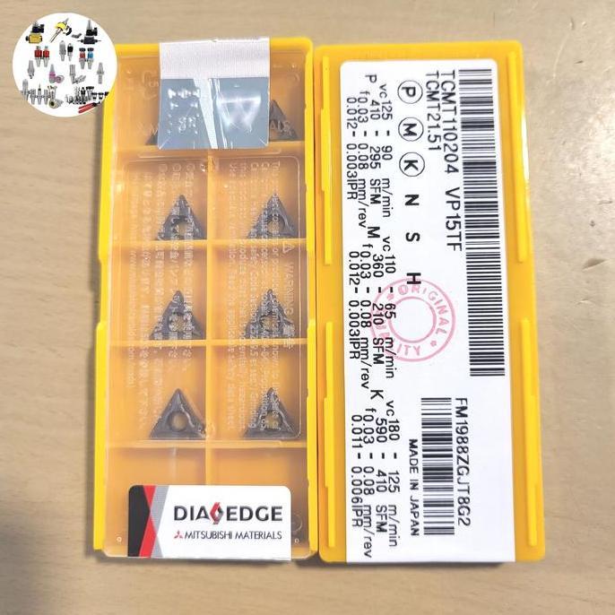 Murah Insert Tcmt 110204 Vp15Tf Mitsubishi Original Insert Boring Tcmt 110204 Mata Bubut Tcmt 110204