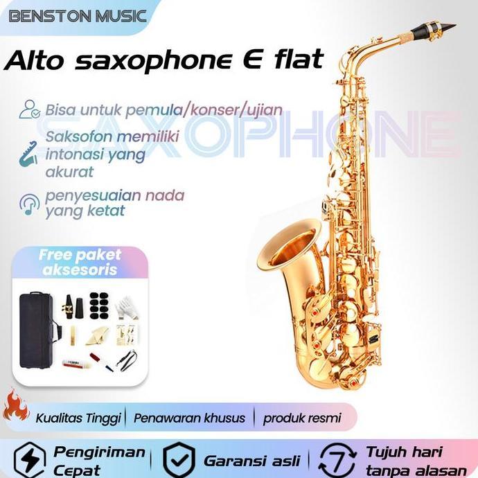 Instrumen Saxophone, Alto Saxophone E Flat, Saxophone untuk Pemula, Alat Musik Tiup Saxophone