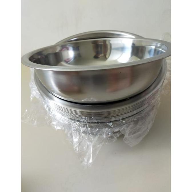 6 pcs baskom merk 555 harga isi 6 pcs ukuran 24cm/ panci/waskom stainless merk 555 JS