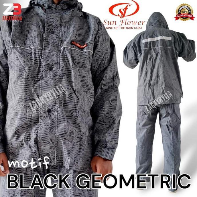 Kind- Jas Hujan Sunflower Motif Original Setelan Jaket Dan Celana Waterproof
