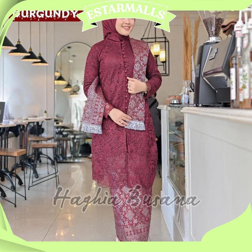 Set Kebaya Kancing Seribu Rok Songket Baju Pesta Kebaya Kurung Melayu Baju Wisuda Teratas