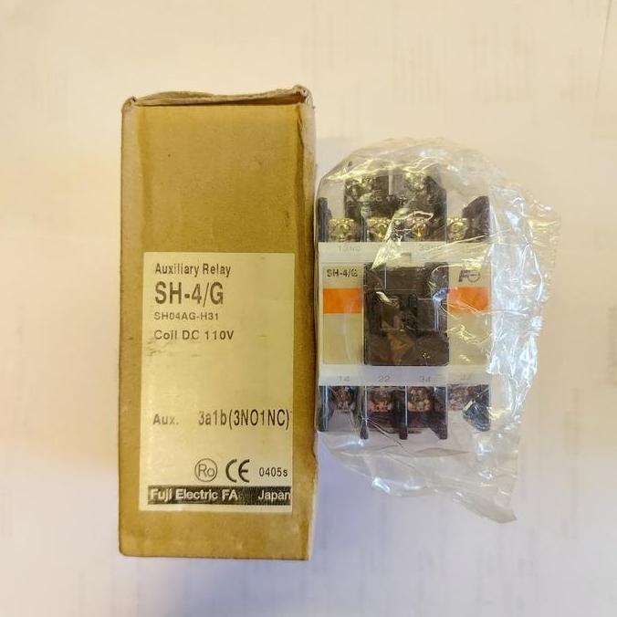 BEBAS ONGKIR - Fuji auxiliary relay SH-4/G SH04AG-H31 110 VDC 3a1b 3NO1NC Japan