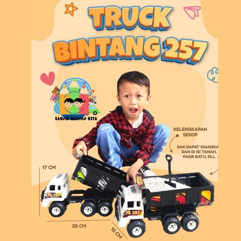 NEW ARRIVAL TRUK BINTANG DUMP TRUK PASIR ANAK TERMURAH BAGUS FREE SEKOP MINI