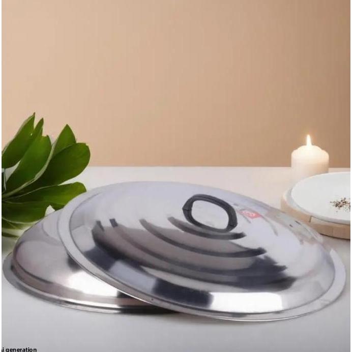 TERBARU - Tutup Wajan Jumbo Stainless Steel Tutup Kuali Aman Digunakan Cocok untuk Wajan Besar Makan