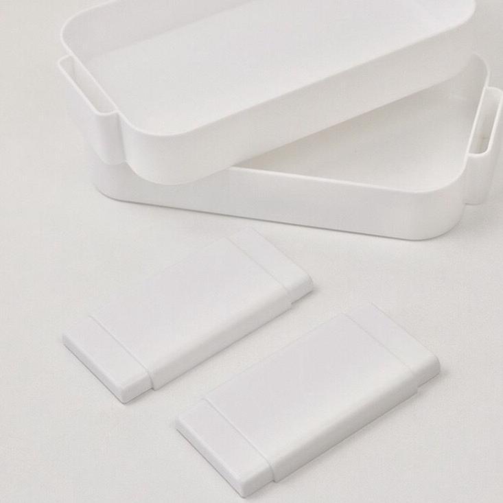 Hot Sale [MILOLI] Rak Desktop Multi-layer Rak Penyimpanan Aesthetic Korean Style Rak Putih Tingkat R