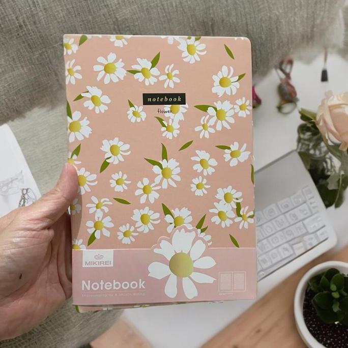 MIKIREI Flower Journal  Hardcover Diary Note Book Planner A5 Ruled