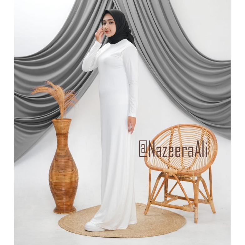 Inner Dress Inner Span //Long Dress Span Rayon Tanpa Lengan //Dres inner Tanpa Lengan//Gamis Buntung