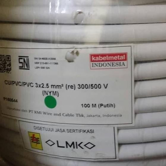 Murah Kabel Listrik Nym 3X2.5 Mm Kabelindo Kabelmetal / Nym 3X2.5 @100M