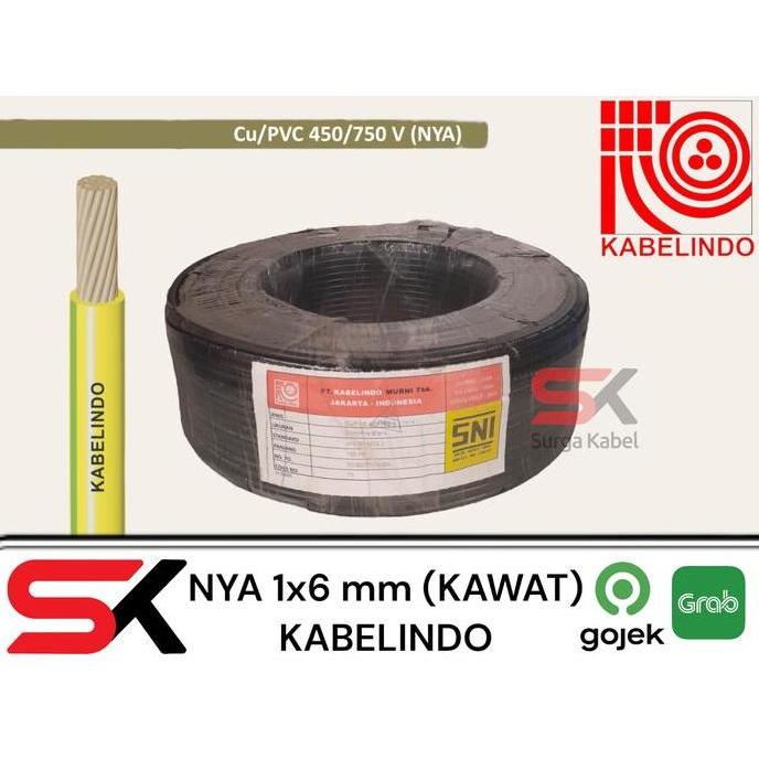 Sale Kabel Nya 1X6 Mm Kabelindo | 1 X 6 | Nya 6 Mm | Kabel Grounding / Nya
