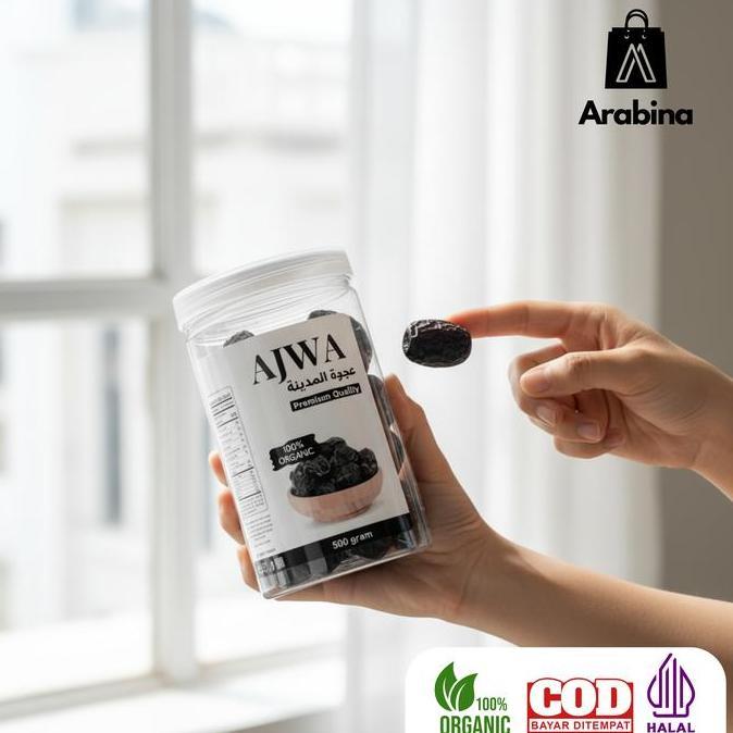 Kurma Ajwa Madinah 100% Original Azwa Madina Aliyah Lembut Legit