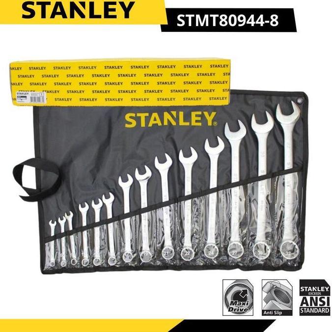STANLEY STMT80944-8 Kunci Ring Pas Combination Wrench Set 14Pc 8-32mm