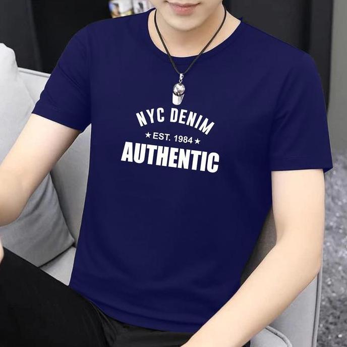 Baju Pria Nyc Yew York Denim Kaos Oblong Pria