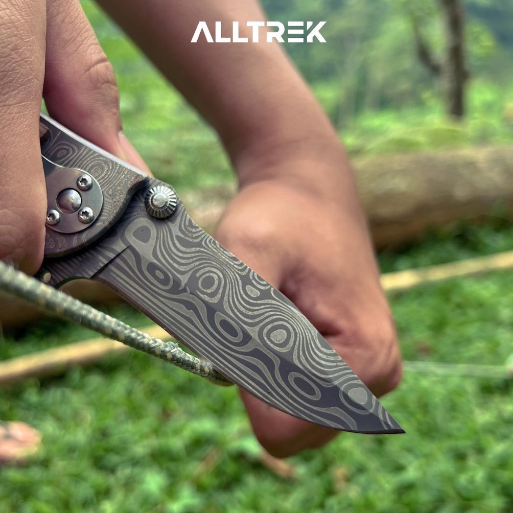 Df-7 Alltrek Pisau Lipat Camping Tribal A Survival Folding Knife Df-7