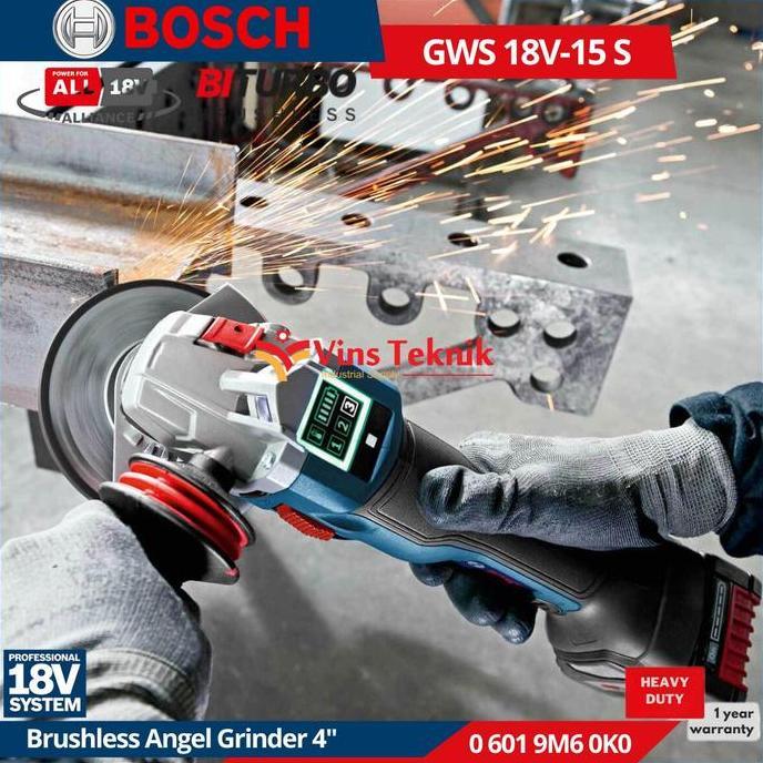 Bosch GWS 18V-15 S Brushless Cordless Angle Grinder