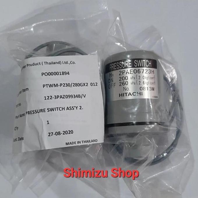 Pressure Switch Pompa Hitachi Wmp230Gx / Hitachi Wmp280X Original High Quality
