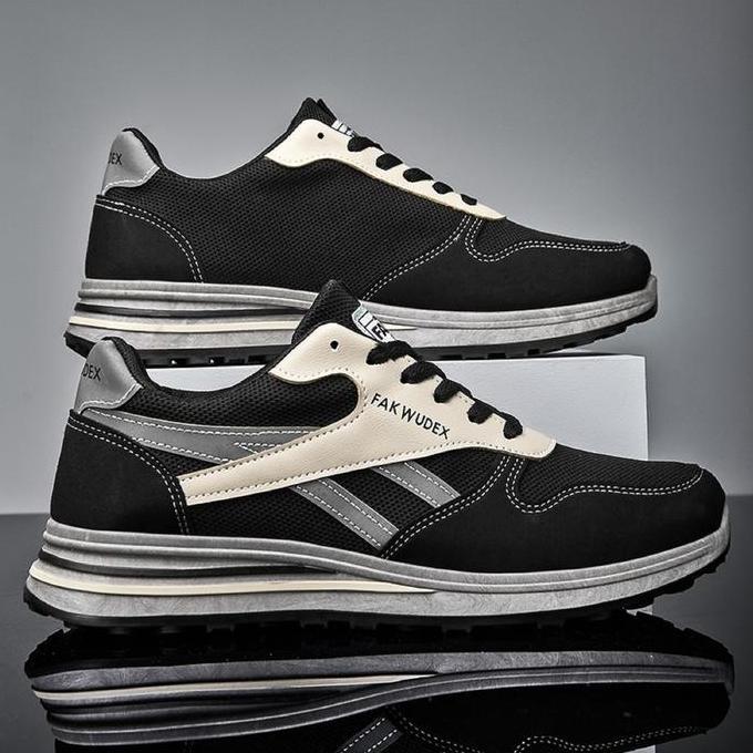 Techdoo Sepatu Sneakers  Pria Running Shoes Sports Gym Sepatu Olahraga Cowok Casual Sepatu Lari Outd