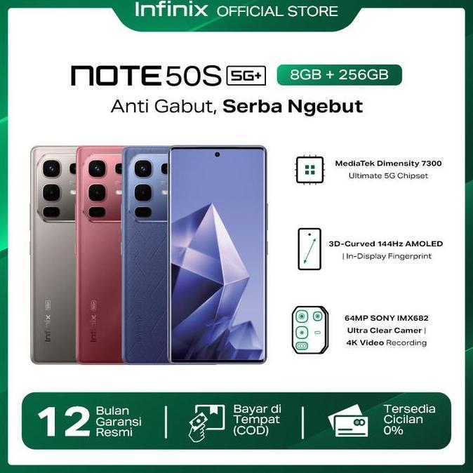 Infinix Note 50S 5G+ 8/256Gb - Up To 16Gb Extended Ram - Dimensity 7300 Ultimate - 6.78 3D Curved Fh