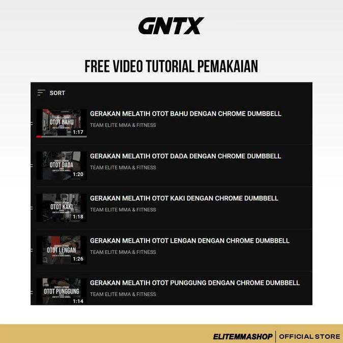 Jimu- Genetix Fit Chrome Dumbbell Set 50Kg Alat Fitness Barbell Dumbbell, Dumbbell Set, Barbell Set,