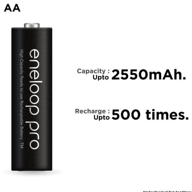 Kanpeki- Panasonic Eneloop Pro Baterai Aa 2.550Mah Tahan Lama 500 Kali Isi Ulang Made In Japan Enelo
