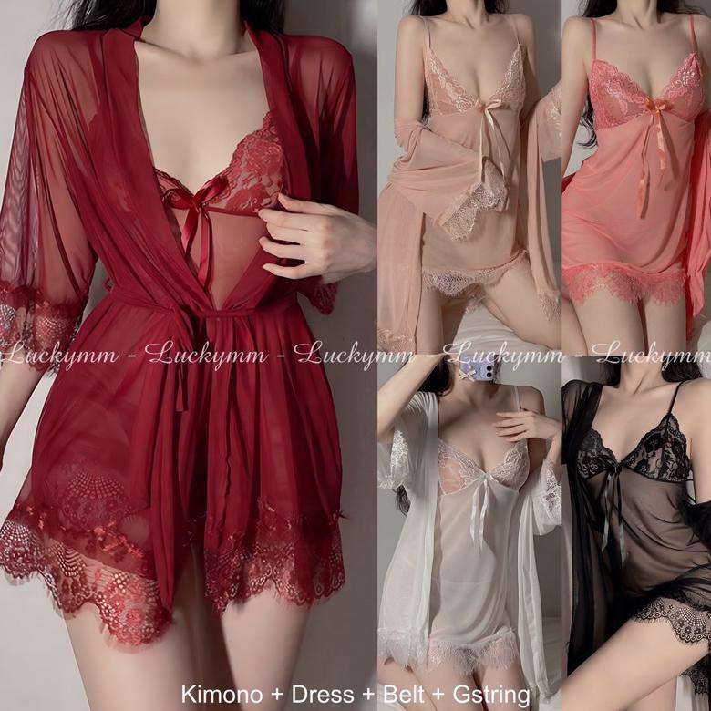 Kimono Baju Tidur Seksi Wanita One set 22