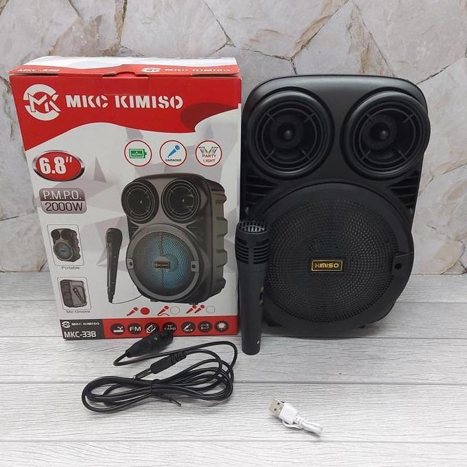 Baru Speaker Bluetooth Kimiso Free Mic 6.8 2000w Disko Kimiso MKC 3381 all-u99 Buru Order