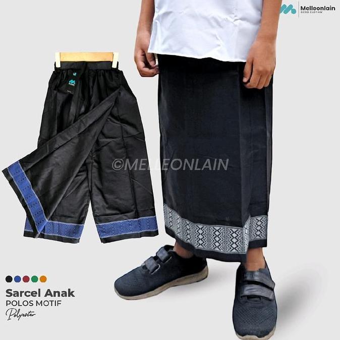 Sarcel Sarung Celana Anak Polos Motif Corak Batik Geometris Poliester Muslim Koko Casual Santri Hita