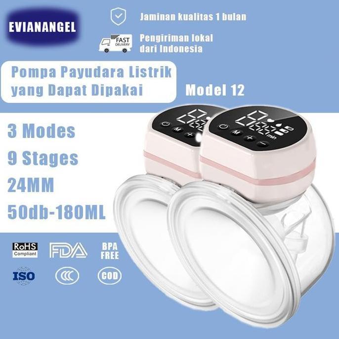 Gyunyu- Evianangel Eb12 Pompa Asi Elektrik Pompa Asi Hisap Kuat Handsfree (Pompa Asi Bayi Baru Lahir