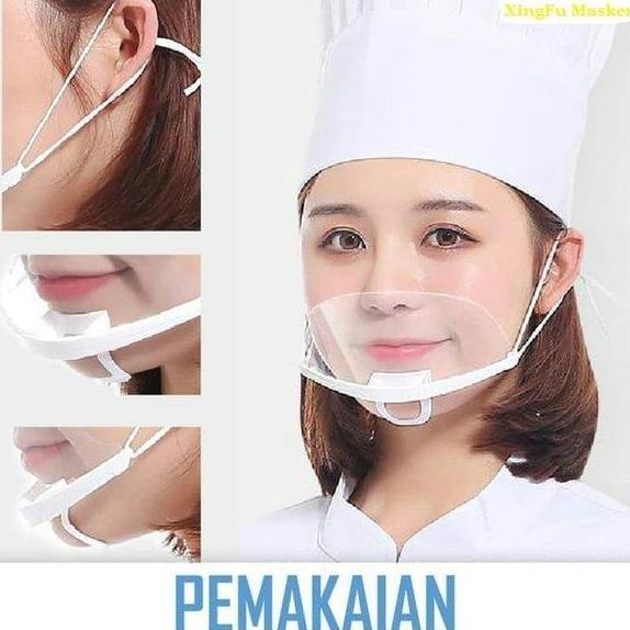 Masker Transparan Penutup Mulut, Higienis Mask, Masker Wajah Masak