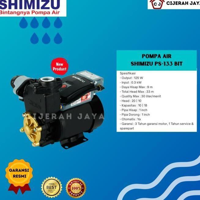 Shimizu Ps 133 Bit Pompa Booster Otomatis Pompa Dorong Ps133Bit Ps 133 Premium