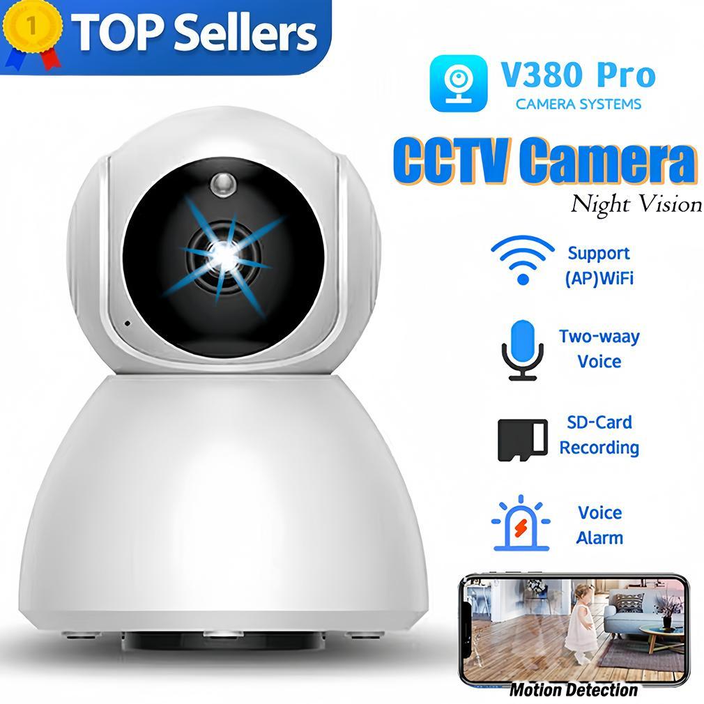 CamKeamanan- V380 Q9 CCTV Kamera Wifi Sambung Ke PonseI HD 8MP Smart Home Security Surveillance IP C