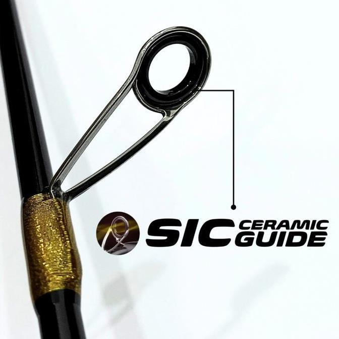 Sakanatsuri- Joran Pancing Spinning Carbon Solid Action Ultralight 6-15 Lbs 2 Section Handle Metal G