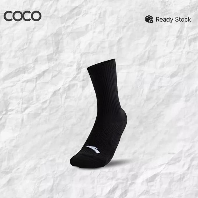 ANTA Kaos Kaki Anta Medium Black 192441337R-1 untuk Basketbol 100% Ready Stock COCO SPORT