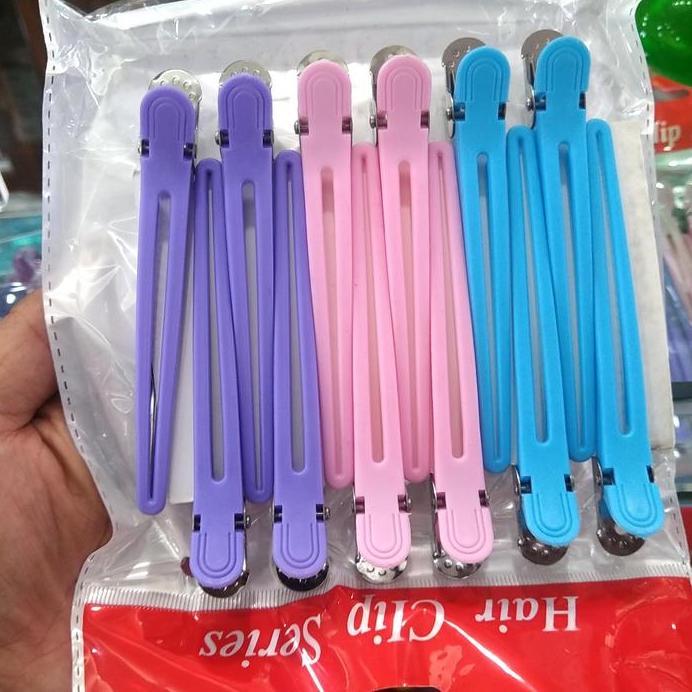 Jepit rambut bebek salon jepit rambut warna warni isi 12 pcs