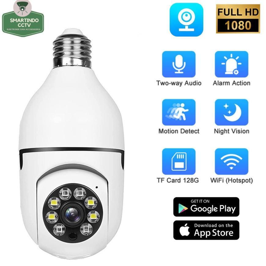 CamKeamanan- V380 Cctv IP Cam/ CCTV Lampu Bohlam Two Way Audio Full HD/ Smart CCTV