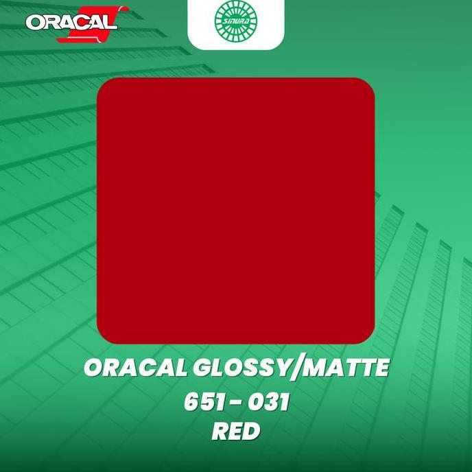 Kualitasbaik- Sticker Oracal 651-031 Red (Glossy/Matte)