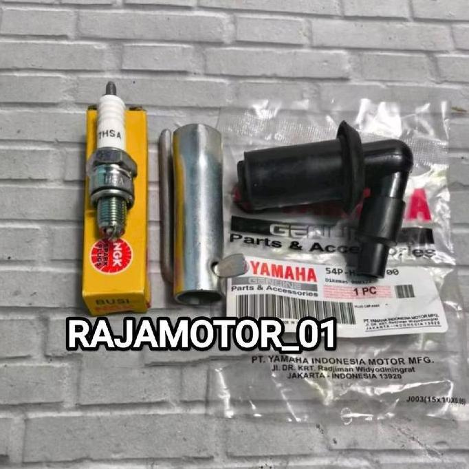 PROMO PAKET BUSI + TUTUP BUSI + KUNCI BUSI MIO J / SOUL GT 110 / MIO M3 / SOUL GT 125 HARGA MURAH