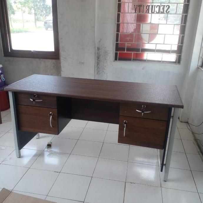 meja kantor 1 biro meja tulis/ kantor 150 cm meja kerja meja kaki besi